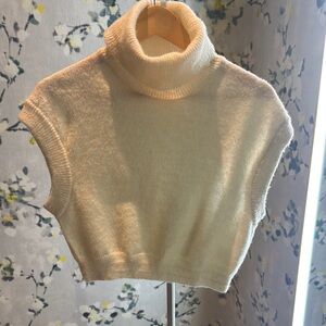 Cream Cowl Neck Sweater with Relaxed Fit